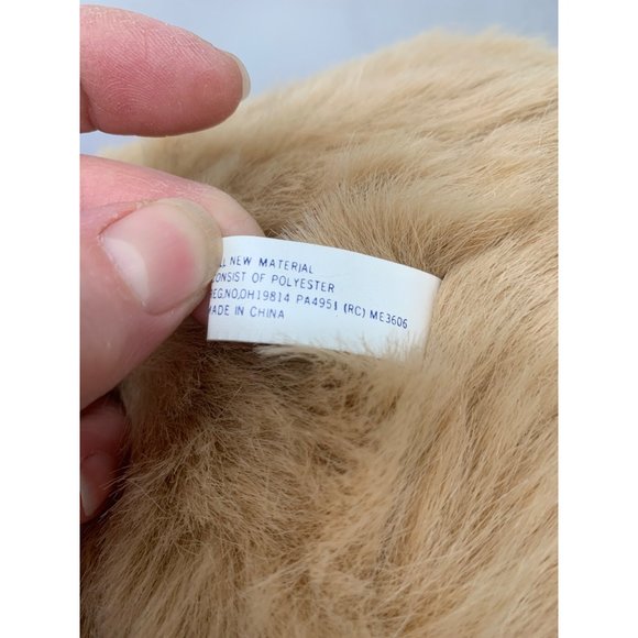 Jimmy 17 Inch Tan Bear Pink Bow Red Nose Feet Details Brown Plastic Eyes Plush S - Picture 6 of 8